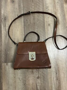 NWOT PATRICIA NASH Leather Carisbrooke Satchel With Twist Lock Closure Bag